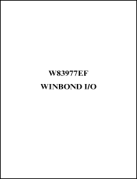 datasheet for W83977EF-PW by Winbond Electronics