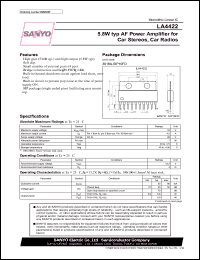 datasheet for LA4422 by SANYO Electric Co., Ltd.