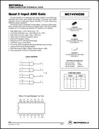 datasheet for MC74VHC08D by ON Semiconductor