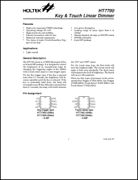 datasheet for HT7700B by Holtek Semiconductor Inc.