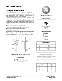 datasheet for MC74VHC1G08DFT1 by ON Semiconductor