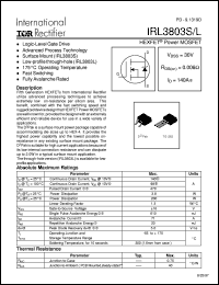 datasheet for IRL3803L by International Rectifier