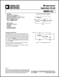 datasheet for ADM809-5LART-REEL by Analog Devices