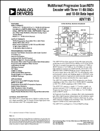 datasheet for ADV7195KST by Analog Devices