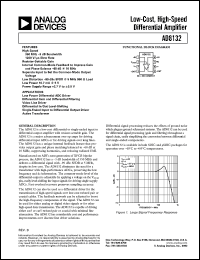 datasheet for AD8132ARM-REEL7 by Analog Devices