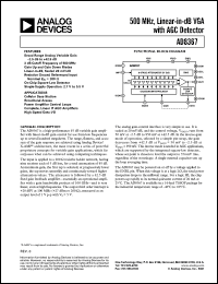 datasheet for AD8367ARU by Analog Devices