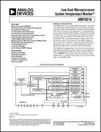 datasheet for ADM1021AARQ by Analog Devices