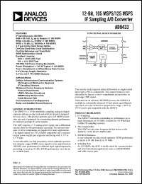datasheet for AD9433BSQ-105 by Analog Devices