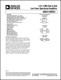 datasheet for AD8631ART by Analog Devices