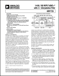 datasheet for AD9772AAST by Analog Devices