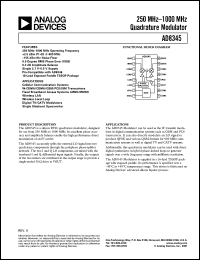datasheet for AD8345-EVAL by Analog Devices