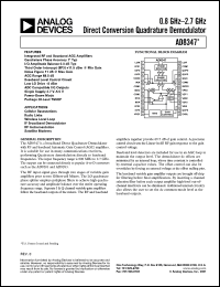 datasheet for AD8347ARU by Analog Devices