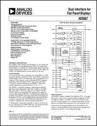datasheet for AD9887/PCB by Analog Devices