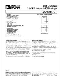 datasheet for ADG741BKS by Analog Devices
