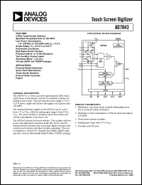 datasheet for AD7843ARQ by Analog Devices