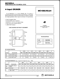 datasheet for MC100LVEL01D by ON Semiconductor