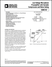 datasheet for SSM2167-1RM-REEL by Analog Devices