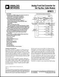 datasheet for AD9873JS by Analog Devices