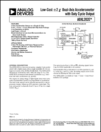 datasheet for ADXL202JE by Analog Devices