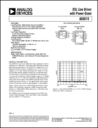 datasheet for AD8019AR by Analog Devices