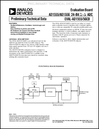 datasheet for EVAL-AD1556EB by Analog Devices