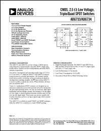 datasheet for ADG733BRU by Analog Devices