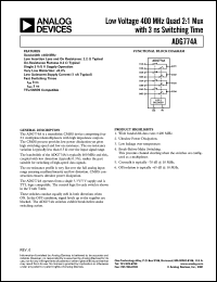 datasheet for ADG774ABRQ by Analog Devices
