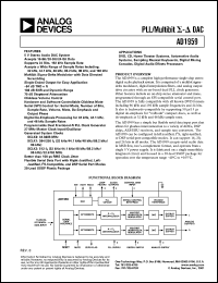 datasheet for AD1959YRS by Analog Devices