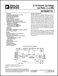 datasheet for AD7718BRU by Analog Devices