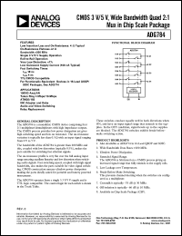 datasheet for ADG784BCP by Analog Devices