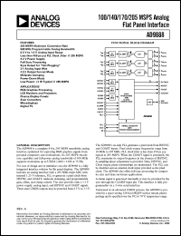 datasheet for AD9888/PCB by Analog Devices