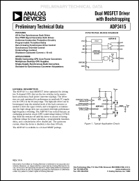 datasheet for ADP3415KRM-REEL by Analog Devices