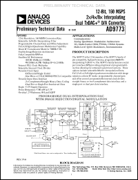 datasheet for AD9773AST by Analog Devices