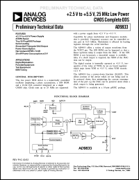datasheet for AD9833BRM by Analog Devices