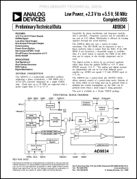 datasheet for AD9834BRU by Analog Devices