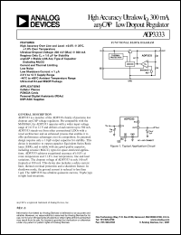 datasheet for ADP3333ARM-1.5 by Analog Devices