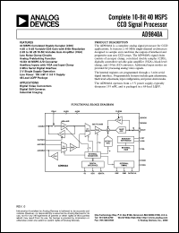 datasheet for AD9840AJST by Analog Devices