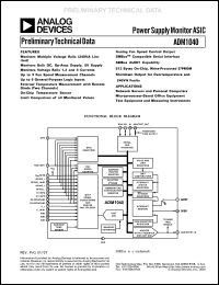datasheet for ADM1040 by Analog Devices