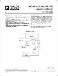 datasheet for EVAL-ADF4112EB1 by Analog Devices