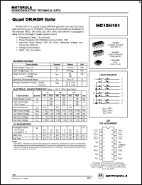 datasheet for MC10H101FN by ON Semiconductor