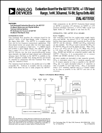 datasheet for EVAL-AD7707EB by Analog Devices