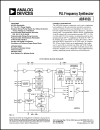 datasheet for ADF4106BRU by Analog Devices