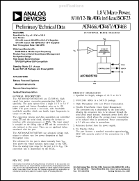 datasheet for AD7466BRT by Analog Devices