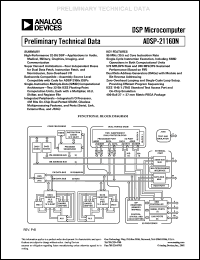 datasheet for ADSP-21160NCB-TBD by Analog Devices
