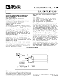 datasheet for EVAL-AD7475CB by Analog Devices
