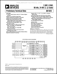 datasheet for AD1835AS by Analog Devices