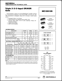 datasheet for MC10H105FN by ON Semiconductor