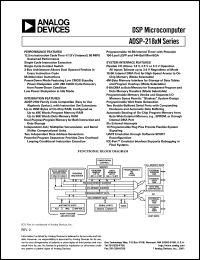 datasheet for ADSP-2184NKST-320 by Analog Devices