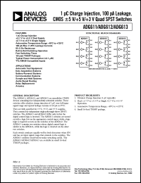 datasheet for ADG611YRU by Analog Devices