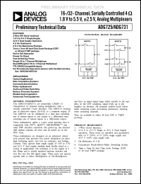 datasheet for ADG725BCP by Analog Devices